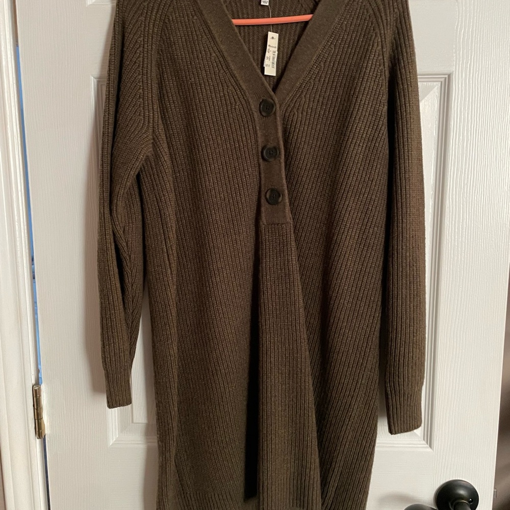 Madewell Olive Button-Up Cardigan